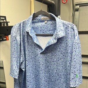 Peter Millar Blue Patterned Men's Shirt